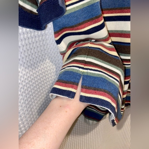 2/30$ Men’s Vintage‎ Tommy Hilfiger knitted striped 100% cotton Polo size XL - Picture 4 of 12